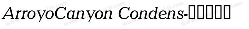 ArroyoCanyon Condens字体转换
